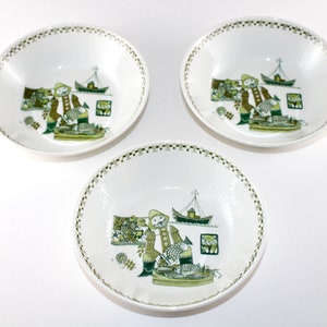 Figgjo Flint - Turi design - 3 lovely bowls - Marketplace - Stavangerflint - Made in Norway 1960.