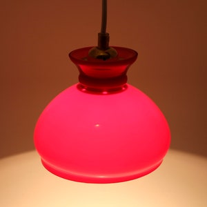 Holmegaard - Lovely red glass pendant - PALET  - Designed by Jacob bang - Made in Denmark 1960.
