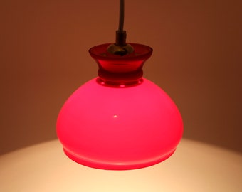 Holmegaard - Lovely red glass pendant - PALET  - Designed by Jacob bang - Made in Denmark 1960.