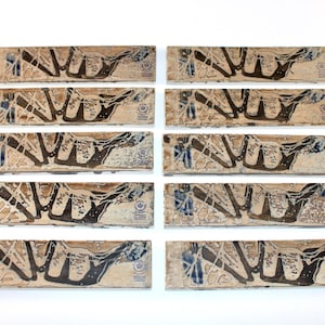 Royal Copenhagen - BACA - Aluminia - 10 lovely ceramic tiles  - Designed by Niels Thorsson - Made in Denmark in 1960.