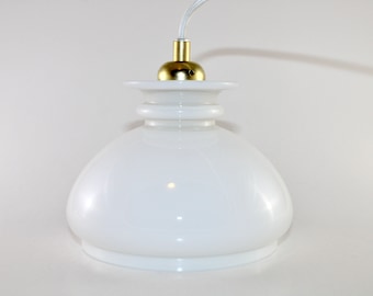 Holmegaard - Lovely white glass pendant - PALET  - Designed by Jacob bang - Made in Denmark 1960.