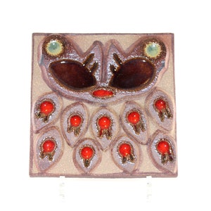 Søholm  - Lovely stoneware wall hangning with birds  - Made in Denmark 1960.