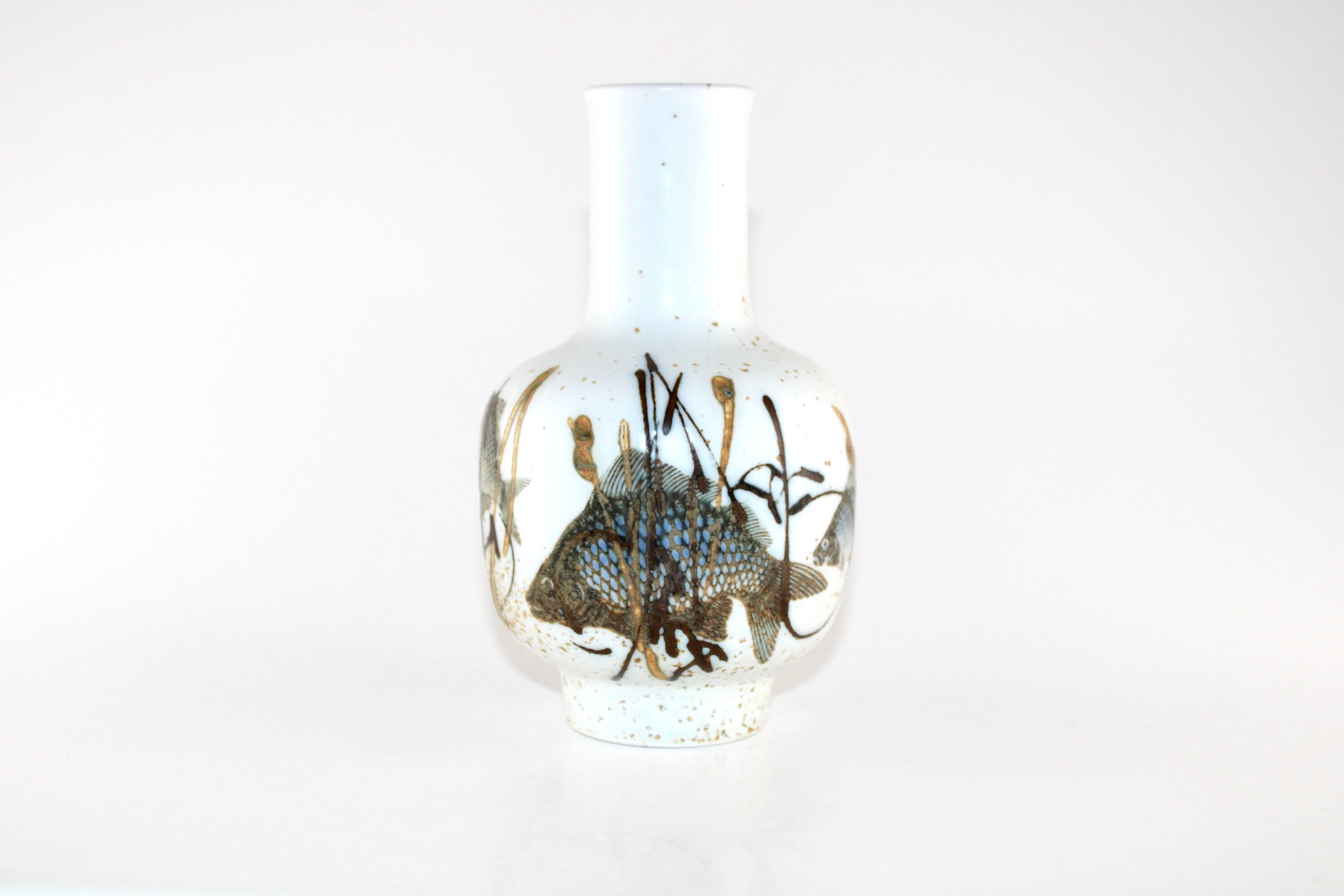   Nils Thorsson Diana 陶版 Royal Copenhagen DIANA Stoneware Vase – Nils Thorsson, Fish Motif