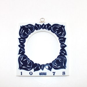 Royal Copenhagen  - Lovely porcelain picture frame made with sterling silver - Made in Denmark 1978.