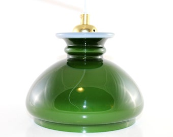 Holmegaard - Lovely green glass pendant - PALET  - Designed by Jacob bang - Made in Denmark 1960.