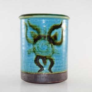 Søholm  - Joseph Simon - Beautiful ceramic vase in turquoise color  - Made in Denmark 1960.