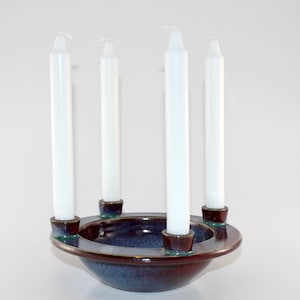 Marianne Starck - Beautiful stoneware candleholder  - Produced by Michael Andersen and Son  - Made in Denmark 1960.