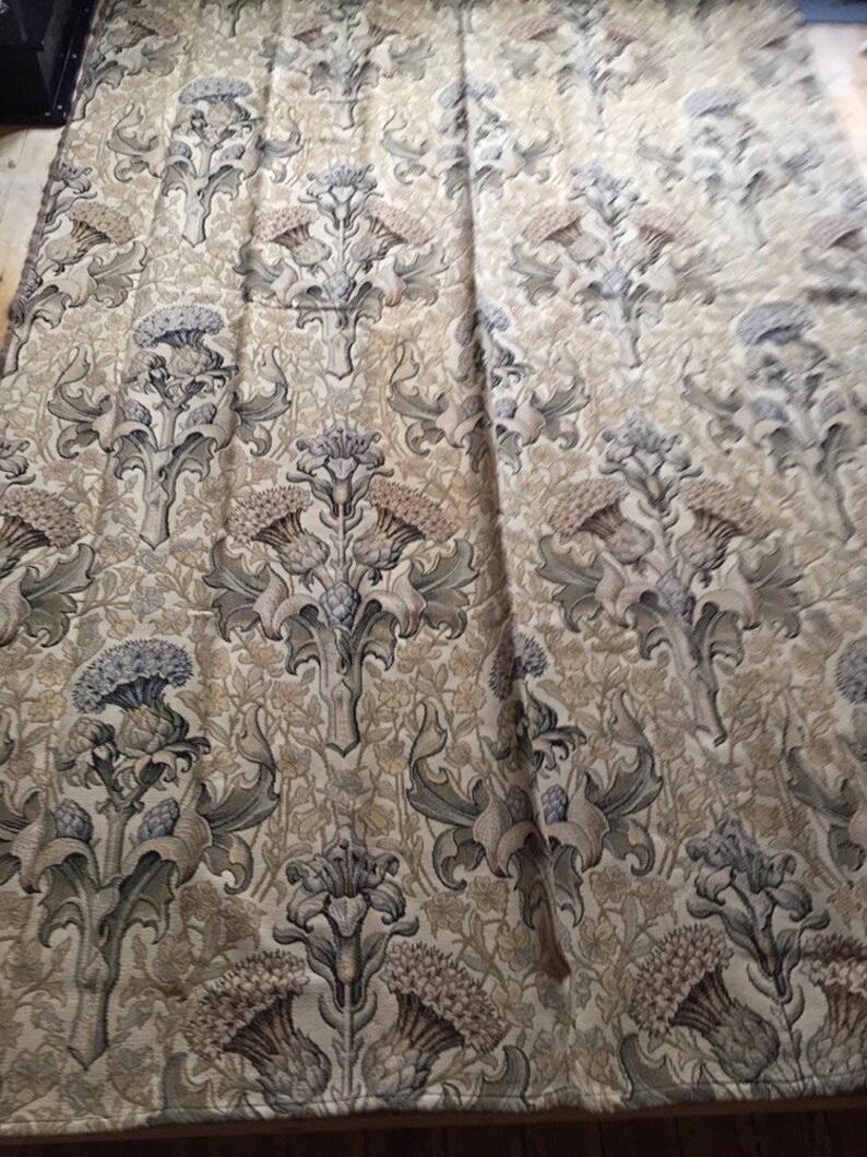 Rare Antique Tapestry Curtain Heavy Quality Victorian Fabric Etsy