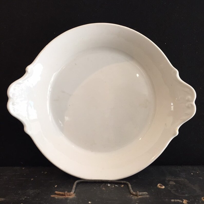 Antique French Limoges porcelain aluminite china bowl dish white shabby chic country cottage kitchen shops decor bourgeoise home Edwardian maid
