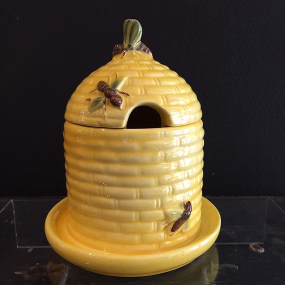 Antique Honey Jar Pot Art Deco Belgian Ceramics Barbotine Etsy