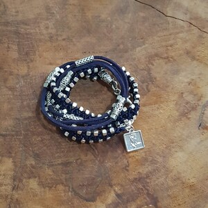 Boho Beaded Leather Wrap Bracelet