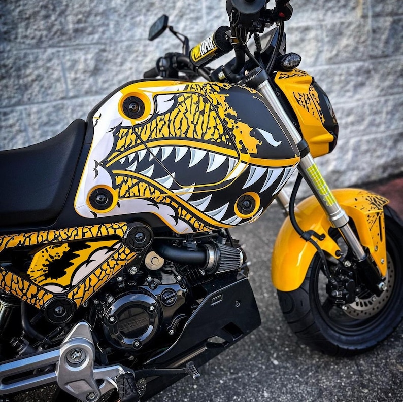 Full Graphic Decal Set the Shark YELLOW 20212024 Honda Grom Etsy