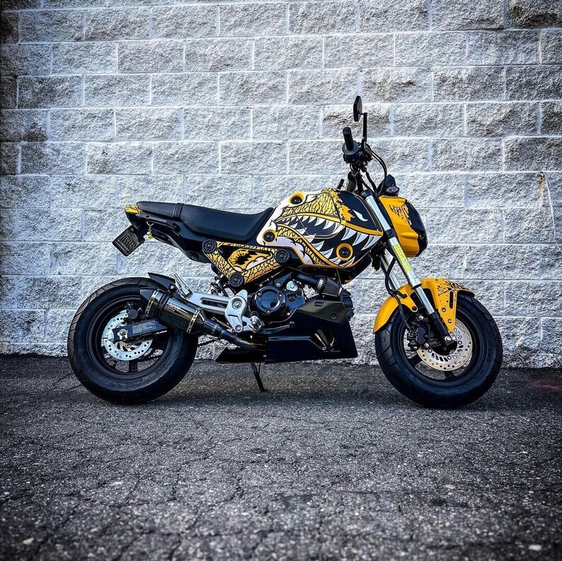 Full Graphic Decal Set the Shark YELLOW 20212024 Honda Grom Etsy