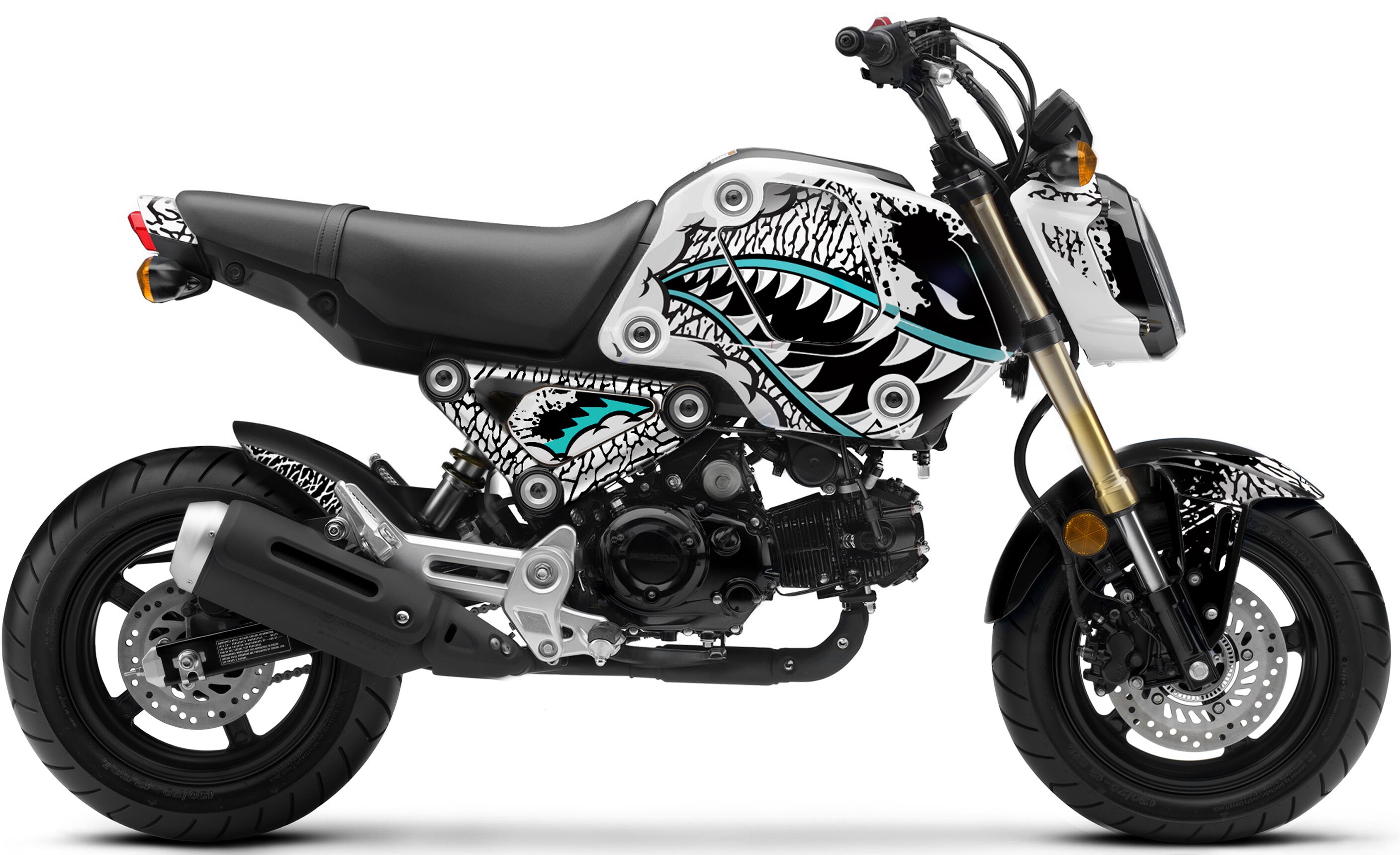 Full Graphic Decal Set the Shark WHITE 20212024 Honda Grom Etsy