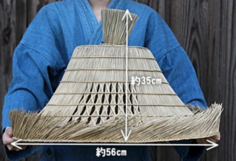 Straw Hat Samurai Ronin Gasa Japanese Hat Igusa Kasa Ninja Etsy