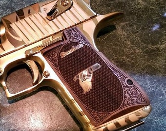Desert Eagle Mark Vii Grips Made From Walnut Wood With
