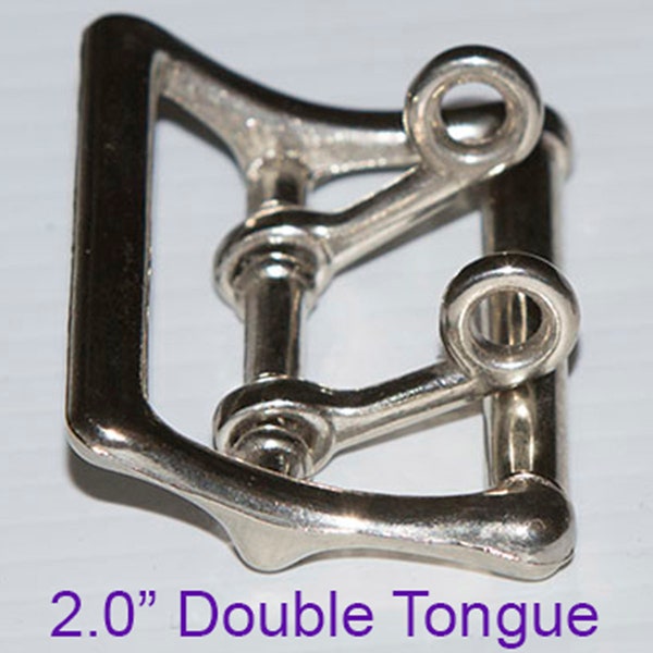 2.0" Locking Buckle with Double Tongue, 6x pack