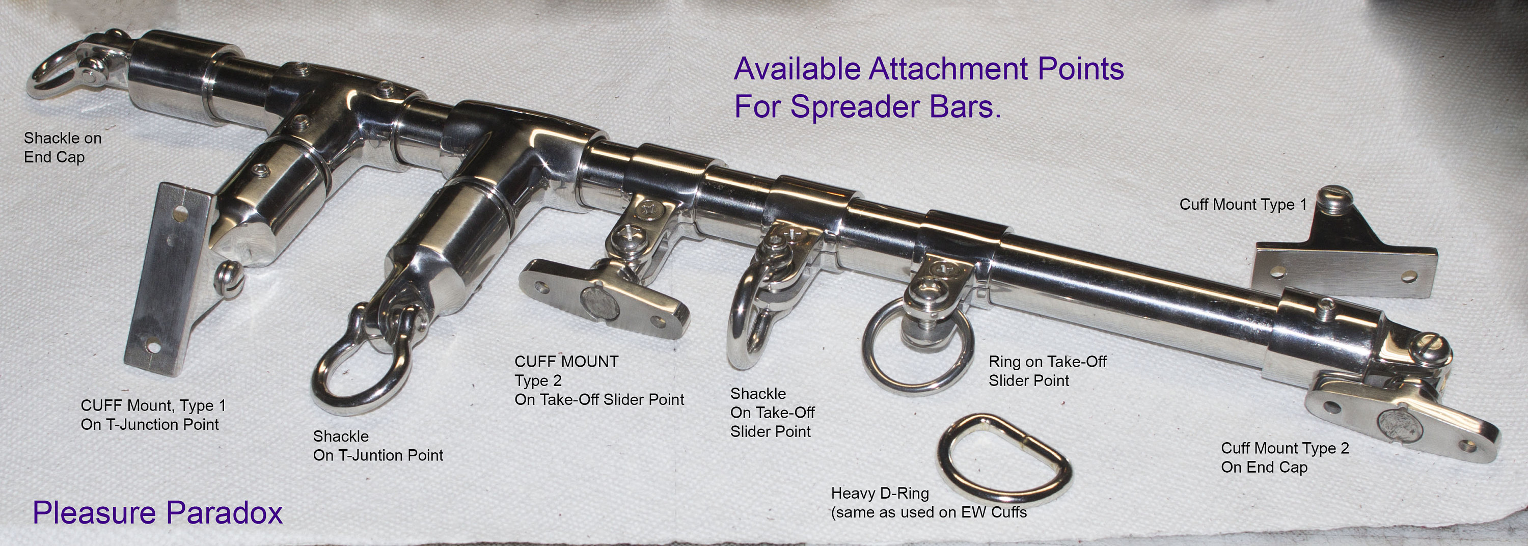 Spreader Bar with wrist attachments for BDSM Stainless Steel Etsy