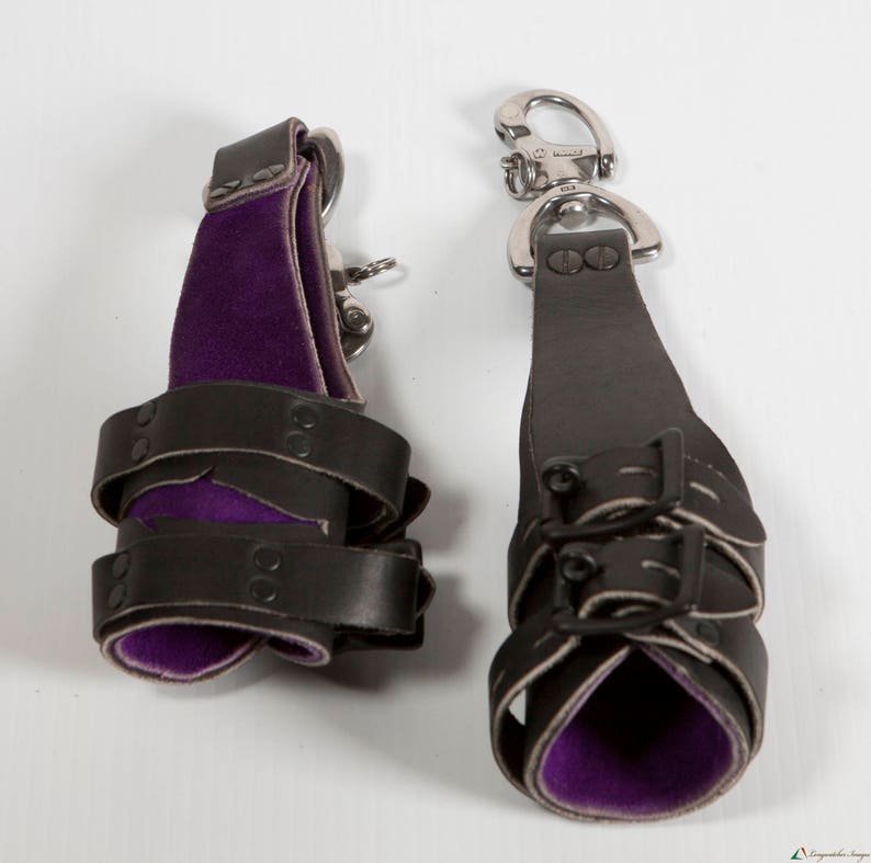 leather wrist and ankle cuffs