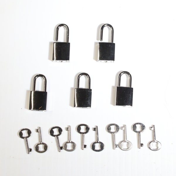 Small 15mm 'Silver' Lock, 5x pack