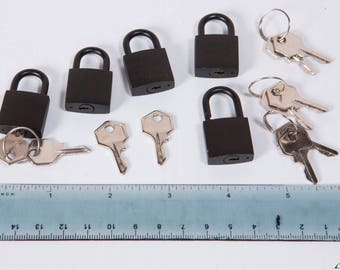 Set of 5 Decorative Black Locks