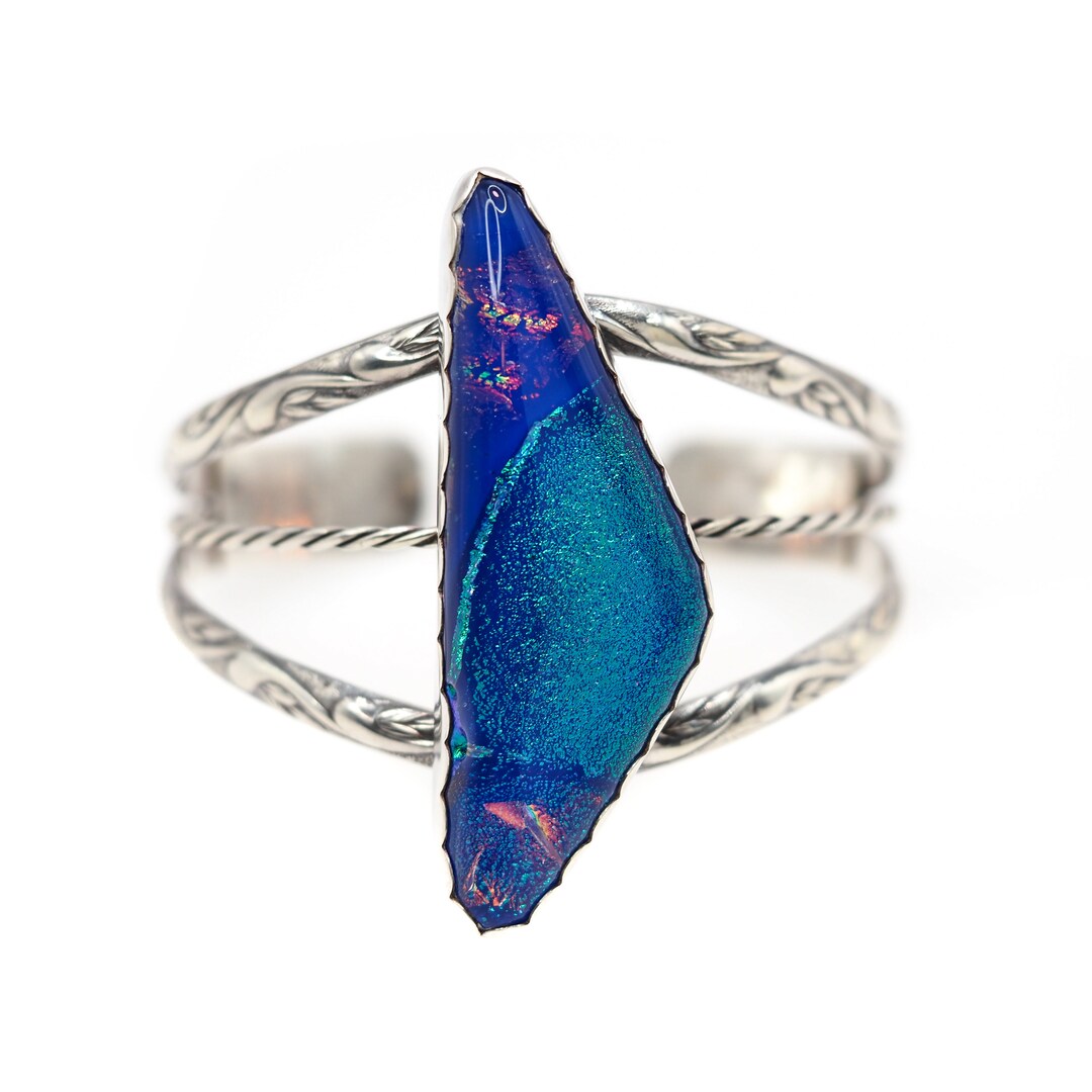vintage-1990s-sparkling-glitter-blue-glass-and-sterling-silver-etsy
