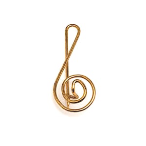 Vintage 50er Jahre Violinschlüssel Brosche: Musiker Geschenk