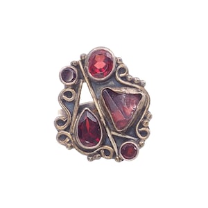 Vintage Pyrope Garnet Sterling Silver Ring - Size 8