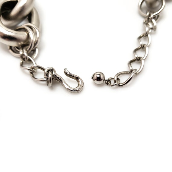 Vintage 2000s KENNETH JAY LANE Large Silver Chain… - image 7