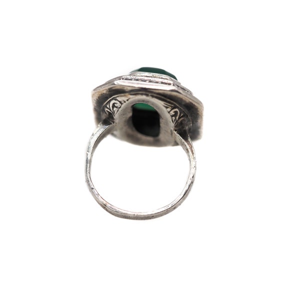 Vintage 1930s Art Deco Chrysoprase, Marcasite, an… - image 8