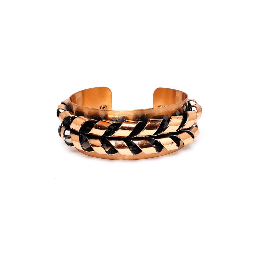 Vintage Renoir Copper Cuff Bracelet: Mid-century Modernist Jewelry