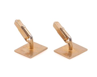 Boutons De Manchette Vintage Swank Ovales Gravés Or - Occasion élégant