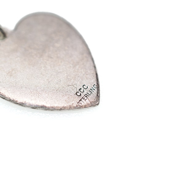 Vintage 1960s Sterling Silver Heart Charm - image 5