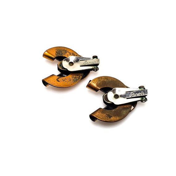 Vintage 1950s Copper Earrings - RENOIR Mid Centur… - image 2