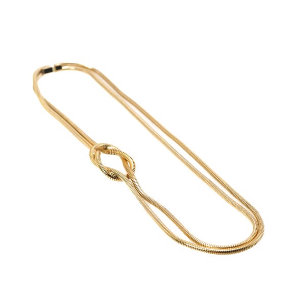 18金 スネークチェーン ネックレス 7g ヴィンテージ K18YG スネーク