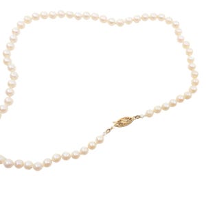 Collar vintage de perlas Akoya: perlas cultivadas japonesas de los años 80, oro de 14 quilates. imagen 5