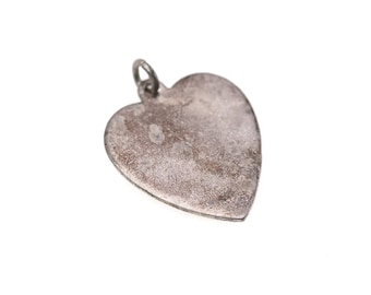 1960s Sterling Silver Heart Charm - Vintage Charm Bracelet