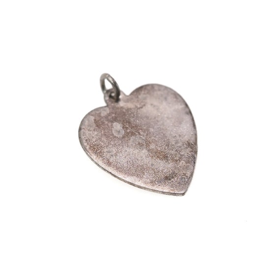 Vintage 1960s Sterling Silver Heart Charm - image 1