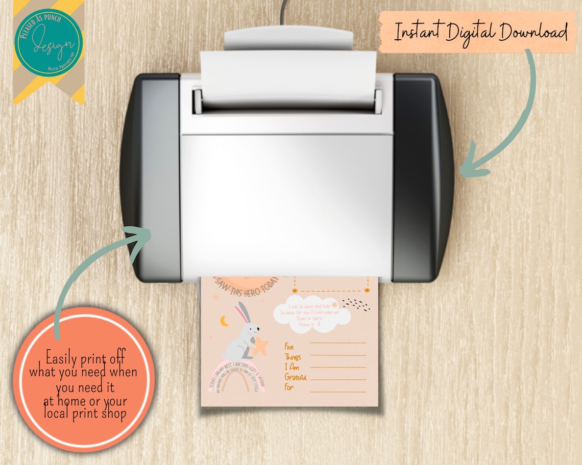 Gratitude Journal Printable Nightly Journaling Sheet for Kids, Kids Nightly Affirmations, Kids ...