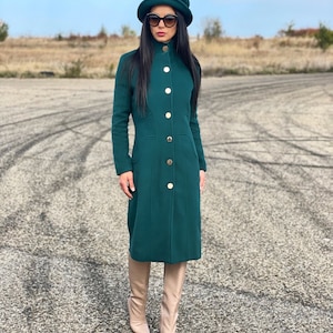 Emerald Green cashmeere coat,Women wool coat,cashmeere coat,long cashmere coat,Extravagant wool coat,Women cashmeere coar,Winter coat