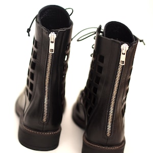 Women Genuine Leather Boots, Black Genuine Leather Boots,leather Boots ...