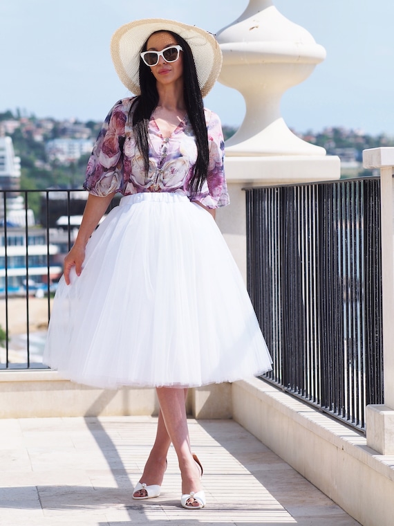 Vrouwen bruiloft Tule rok bruiloft tutu rok witte tule rok