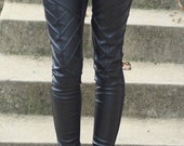 Women Genuine Leather Leggings,black Genuine Leather Leggings