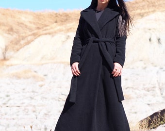 未使用ロージーモンスターhandsome lady long wool coat DOUBLE-FACED WOOL LONG COAT - BLACK | COS