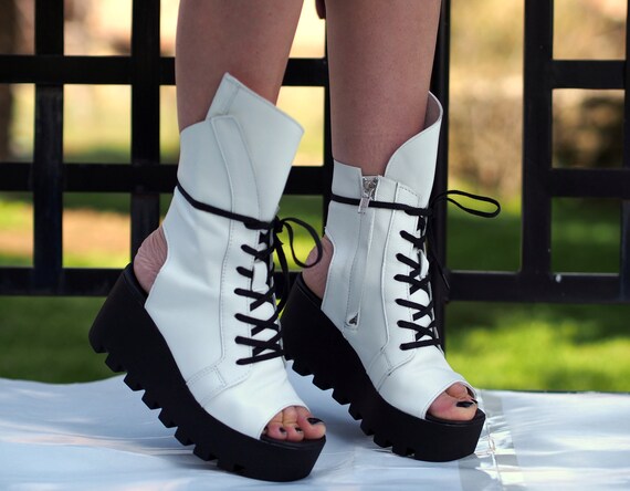 White sandal boots sales