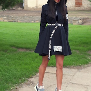 Black long coat/Extravagant woman coat/Asymmetric jacket/Women asymmetric coat/Black long Asymmetric jacket,Avantgarde jacket