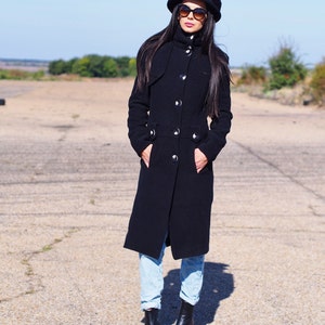 Black woolen coat women,Women coat,Black cashmeere coat,long cashmere coat,Extravagant long wool coat,Women cashmeere coar,Wool coat women