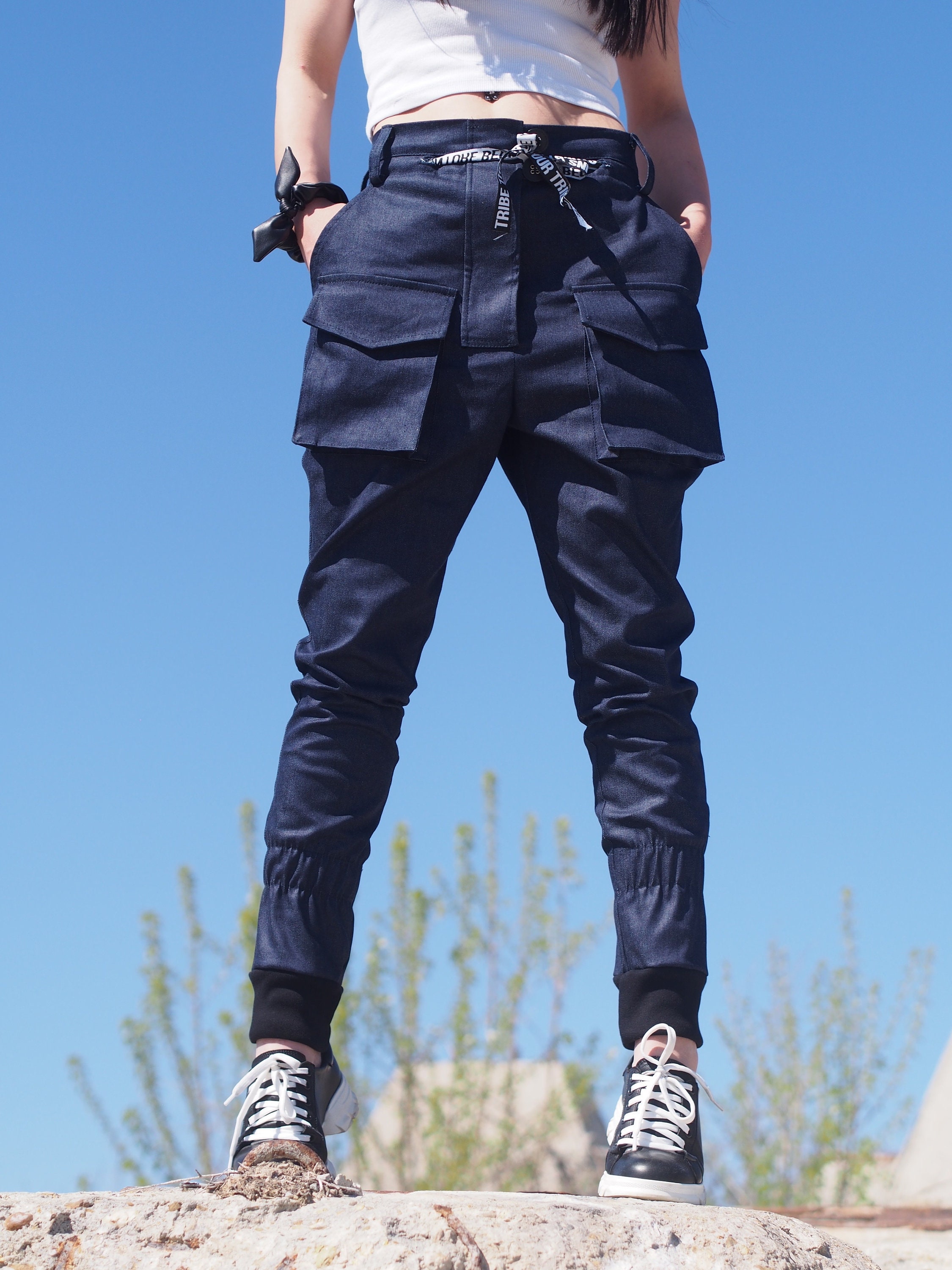 Women Drop Crotch Pant,denim Drop Crotch Pants,women Drop Crotch Denim ...