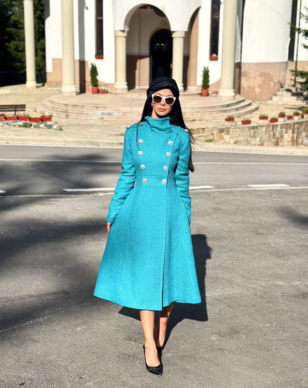 Trendy wild woolen coat large size women's clothing woolen coat women's long loose coat