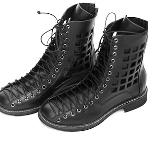 Women Genuine Leather boots, Black genuine leather boots,Leather boots women ,woman winter boots